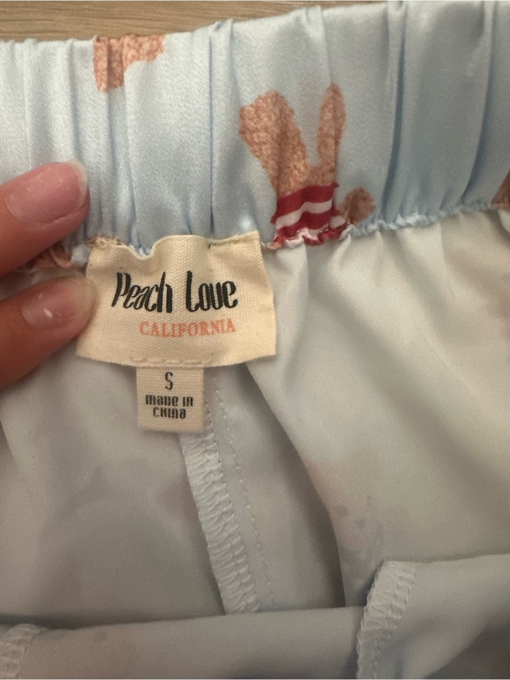 Peach Love California Light Blue Teddy Bear Short Pajama Set - Picture 3 of 4